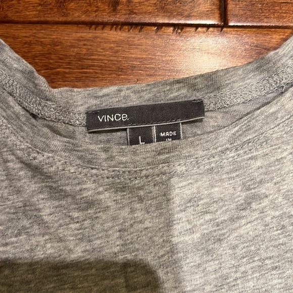 Vince Two Tone Gray Lightweight Crewneck Size L - Picture 7 of 12